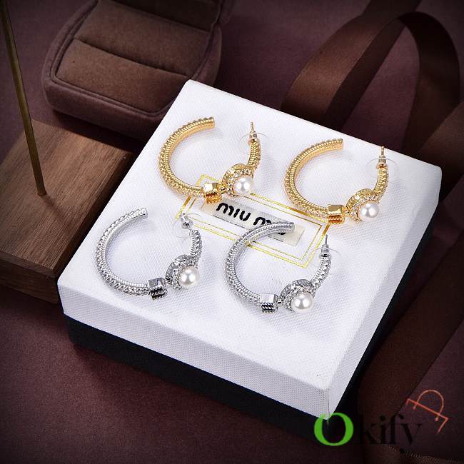 Okify MiuMiu Gold/Silver Earrings 23174 - 1