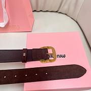 Okify MiuMiu Dark Brown Suede Belt 34mm  - 5