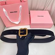 Okify MiuMiu Black Suede Belt 34mm  - 1