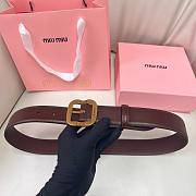 Okify MiuMiu Dark Brown Belt 34mm  - 1