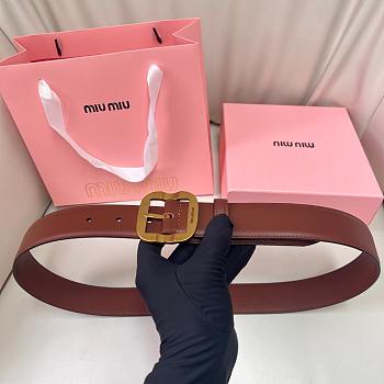 Okify MiuMiu Coffee Brown Belt 34mm 