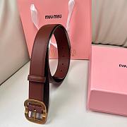Okify MiuMiu Coffee Brown Belt 34mm  - 3