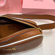 Okify MiuMiu Leather Belt Bag In Brown 17x8x3cm  - 5