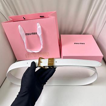 Okify MiuMiu White Belt 30mm