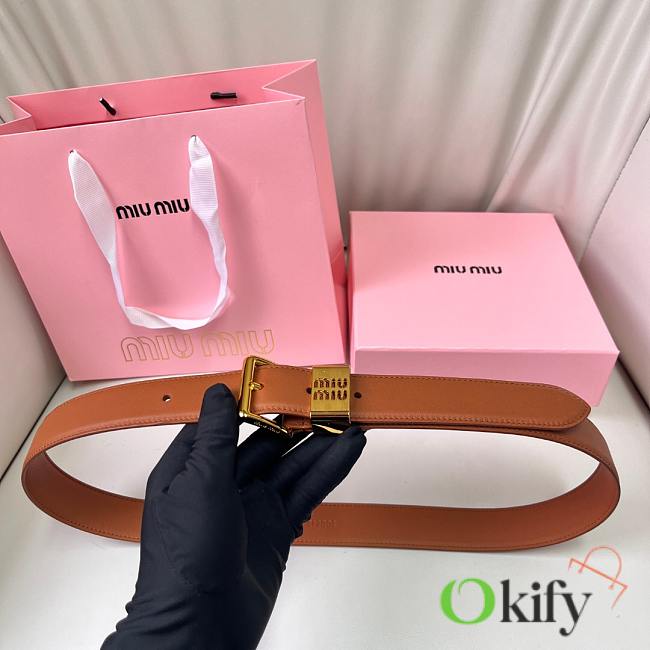 Okify MiuMiu Brown Belt 30mm - 1