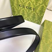 Okify Gucci Purple Crystal Buckle Black Belt 30mm - 6