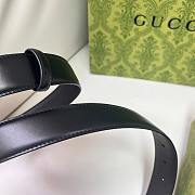 Okify Gucci Gold Crystal Buckle Black Belt 30mm - 6