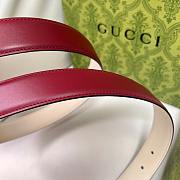 Okify Gucci Pink Crystal Buckle Red And White Belt 30mm - 6