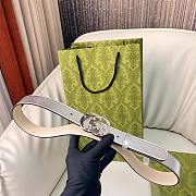 Okify Gucci Silver Buckle Silver Belt 30mm - 3