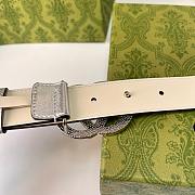 Okify Gucci Silver Buckle Silver Belt 30mm - 2