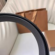 Okify Burberry Dark Silver Buckle Blue Check Belt 35mm - 6