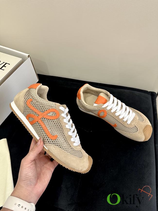 Okify Loewe Mesh Orange Sneakers EU35-40  - 1
