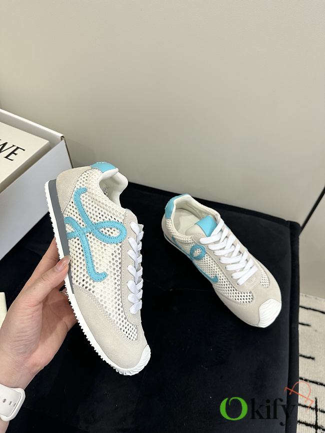 Okify Loewe Mesh Blue Sneakers EU35-40  - 1