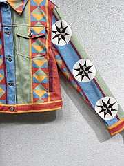 Okify Loewe Multicolor Denim Jacket SML - 5