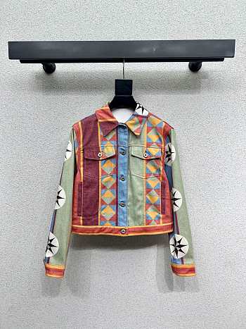 Okify Loewe Multicolor Denim Jacket SML