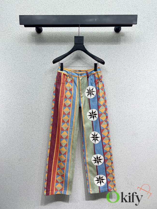 Okify Loewe Multicolor Denim Pants SML - 1