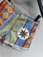 Okify Loewe Multicolor Denim Shorts SML - 5