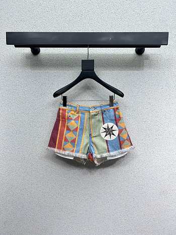 Okify Loewe Multicolor Denim Shorts SML