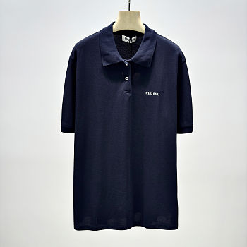 Okify MiuMiu Dark Blue Polo Shirt S-XL 