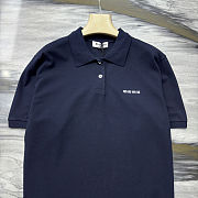 Okify MiuMiu Dark Blue Polo Shirt S-XL  - 2