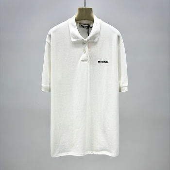 Okify MiuMiu White Polo Shirt S-XL 