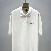 Okify MiuMiu White Polo Shirt S-XL  - 5