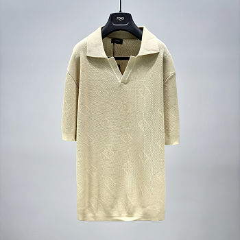 Okify Fendi Beige Polo Shirt S-XL 
