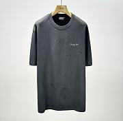 Okify Dior Gray T-shirt With Lily Flowers XS-L  - 1
