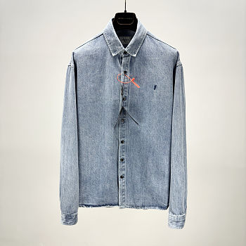 Okify YSL Denim Blue Shirt Jacket S-XL 