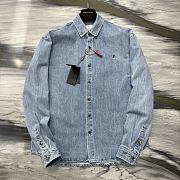 Okify YSL Denim Blue Shirt Jacket S-XL  - 4