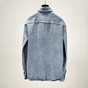 Okify YSL Denim Blue Shirt Jacket S-XL  - 3