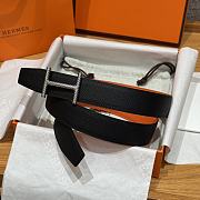 Okify Hermes Hisseo Reversible Belt In Black And Orange 32mm - 2