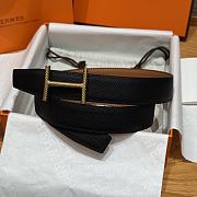 Okify Hermes Hisseo Reversible Belt In Black And Brown 32mm - 6
