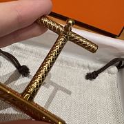 Okify Hermes Hisseo Reversible Belt In Black And White With Gold Buckle 32mm - 3