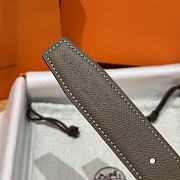 Okify Hermes Hisseo Reversible Belt In Black And Gray With Gold Buckle 32mm - 5