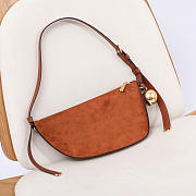 Okify Burberry Shield Suede Bag In Brown 32x7x17cm  - 4
