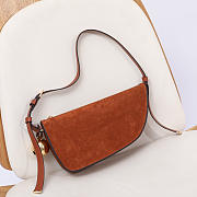 Okify Burberry Shield Suede Bag In Brown 32x7x17cm  - 3
