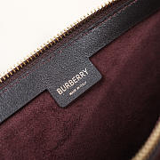 Okify Burberry Shield Suede Bag In Red Wine 32x7x17cm  - 2