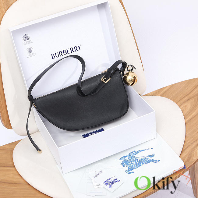 Okify Burberry Shield Bag In Black 32x7x17cm  - 1