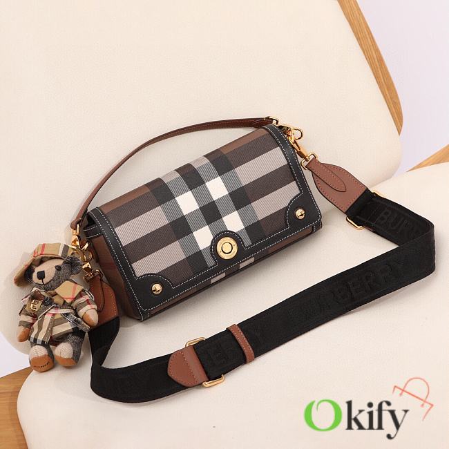 Okify Burberry Note Bag In Dark Brown 24x8x14cm  - 1