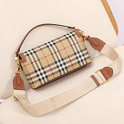 Okify Burberry Note Bag In Brown And Beige 24x8x14cm  - 3