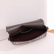 Okify Burberry Note Bag In Beige And Dark Brown 24x8x14cm  - 2