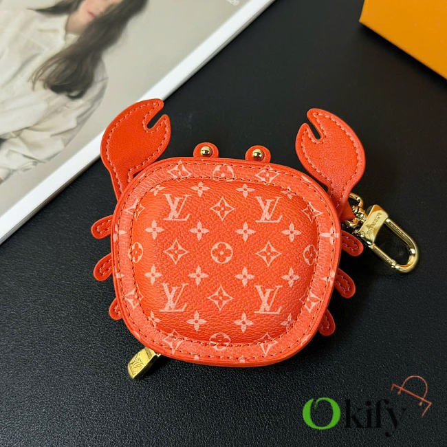 Okify Louis Vuitton Crab Bag Charm In Orange - 1