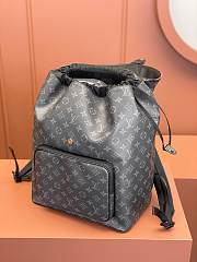 Okify Louis Vuitton Montsouris Backpack In Black 32x40x19cm M46683 - 4