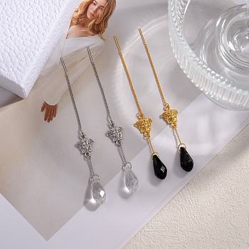 Okify Versace Silver/Gold Water Drop Earrings 