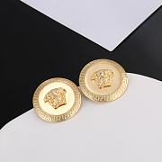 Okify Versace Gold Round Earrings  - 5
