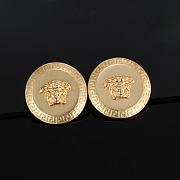 Okify Versace Gold Round Earrings  - 2