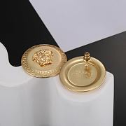 Okify Versace Gold Round Earrings  - 4