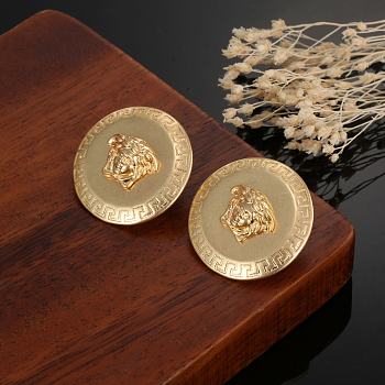 Okify Versace Gold Round Earrings 
