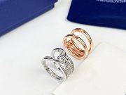 Okify Swarovski LifeLong Rose Gold/Silver Ring  - 1